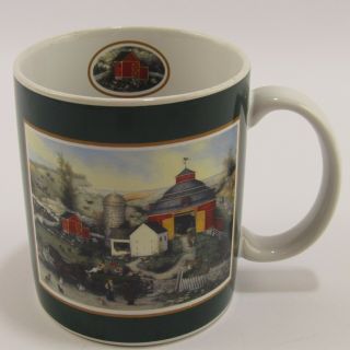 Meadowbrook Farm Lang And Wise Mug Vintage Coffee Cup Barn Country Horse