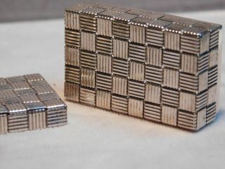 Tiffany &Co.  Woven Sterling silver pill box/miniature box 4