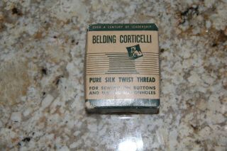 Vintage Belding Corticelli Silk Wooden Spool Thread Set Of 3 - Antique Gold