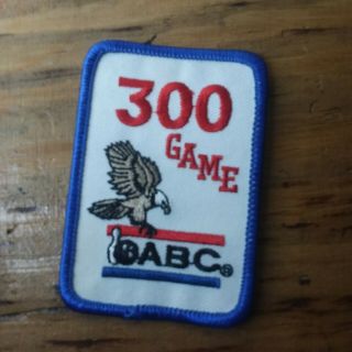 Abc 300 Game Bowling Patch Vintage Sew Or Iron On Sports Score Eagle Pins