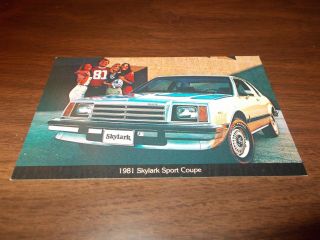 1981 Buick Skylark Sport Coupe Vintage Advertising Postcard