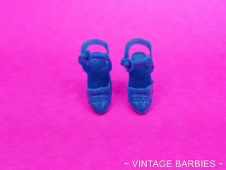 Superstar Barbie Doll Blue Strappy Heels / Shoes Htf Minty Vintage