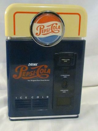 Vintage 1998 Pepsi Cola Plastic Vending Machine Coin Sorter Bank