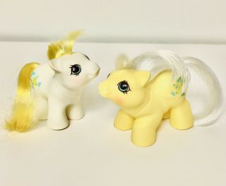 Vintage My Little Pony G1 Newborn Twins - Big Top & Toppy Ponies Babies 1987