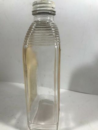 Vintage WATKINS Liniment Oil Ribbed Glass Bottle 2