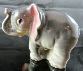 Vintage Small Porcelain Elephant With Trunk Up Made In Japan