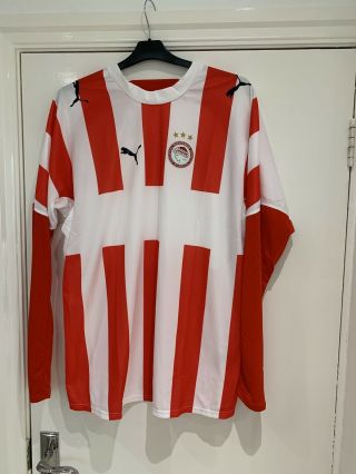 Olympiakos 06/07 Retro Vintage Football Shirt - Long Sleeves.  Size Xl.  Bnwt