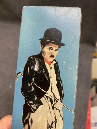 Vintage Charlie Chaplin tin litho Box - Beaute ' box by Canco 2