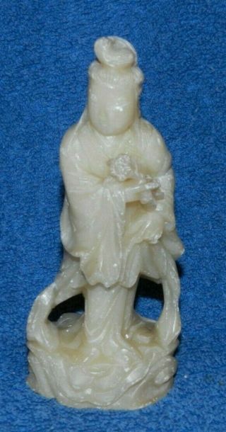 Vintage Soapstone carved figurine from India,  5 1/2 