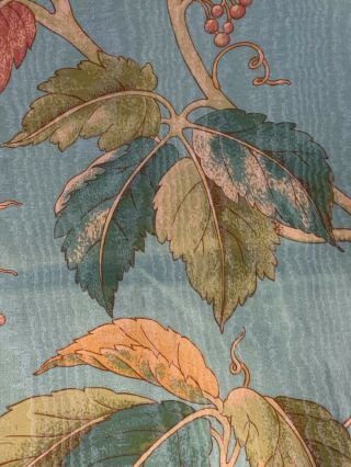 Coupon Tissu Boussac Romanex Vintage Feuillage Vert Green Leaf Cotton Fabric