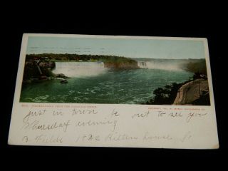 Vintage Postcard,  Niagara Falls,  York,  Ny,  Both Falls Seen From Canada,  To Pa