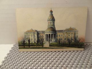 Vintage View Of The State Capitol Building,  Jefferson City,  Missouri