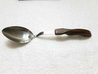Vtg Cutco Serving Spoon No.  12 Brown Swirl Handle Stainless Usa