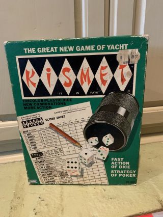 Vintage Kismet Game " The Great Game Of Yacht " W/ Stragtegy Of Pocker