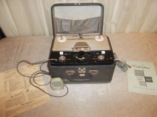 Vintage Sears Silvertone Model 3272 Tape Recorder W/ Microphone