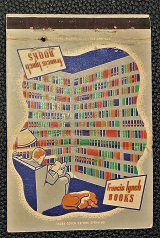 Vintage Billboard Matchbook Cover - Francis Lynch Books - Pasadena,  California