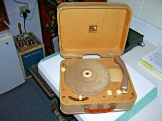 Vintage Rca Victor Victrola Portable Record Player Turntable Suitcase As - Is