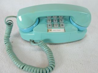 Vintage Western Electric Bell System Blue Princess Push Button Telephone
