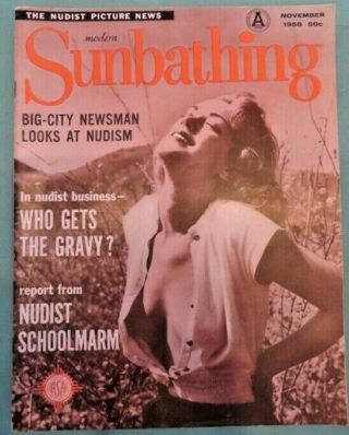 Vintage Modern Sunbathing - The Nudist Picture News - November 1958
