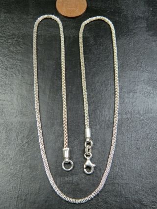 Vintage Sterling Silver Mesh Link Necklace 18 Inch C.  2000
