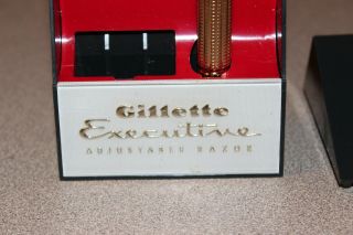 Vintage Gillette Executive Gold Adjustable Razor - NOS D3 1958,  Case 4