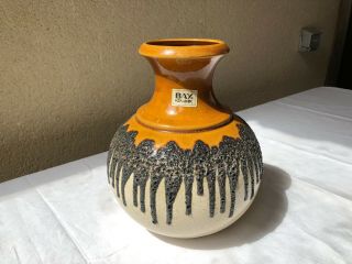 Vase Ceramique Emaillee Bay Keramik Design West Germany Vintage 70 Parfait état