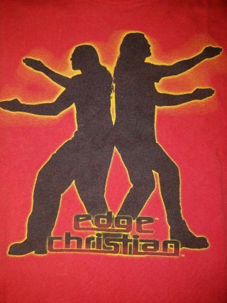Vintage Wwe Wwf Edge Christian 5 Second Pose 90s Wrestling Tee Shirt Men 