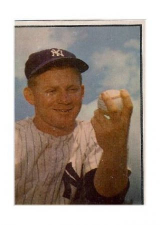 1953 Bowman Color Whitey Ford York Yankees 153 Baseball Card