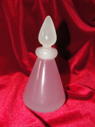 Opaline And Rose Archimede Seguso Of Murano Perfume Bottle Very Fine Quality