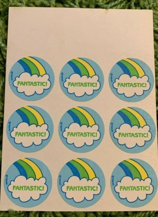 Vintage 80s Trend Fantastic Rainbow Scratch & Sniff Stickers Sniffys Ctp