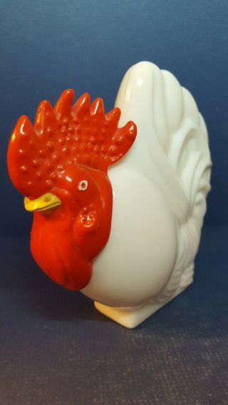 Vintage Avon Rooster Milk Glass Decanter - Empty Container