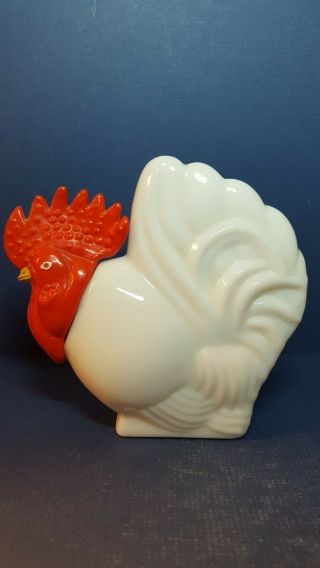 Vintage Avon Rooster Milk Glass Decanter - Empty Container 2
