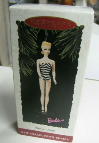 Vintage Swimsuit Barbie Hallmark Keepsake Ornament 1994 Nib First In Series