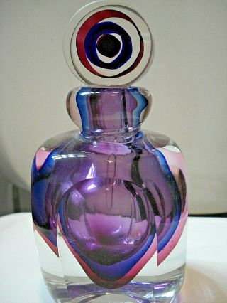 Vintage Saks Fifth Avenue Multi - Colored Crystal Perfume Bottle