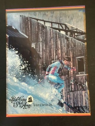 Vintage Park City Utah Mountain Ski Resort Poster