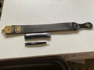 Thiers Issard Le Petit Straight Razor & Caswell Massey Horse Hide Strop
