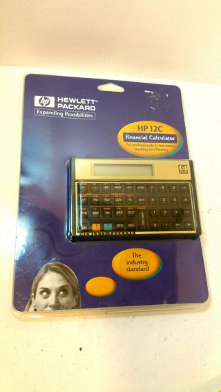 Hp - 12c Financial Calculator Vintage Hewlett Packard Gold/black Nom - 1 Nyce