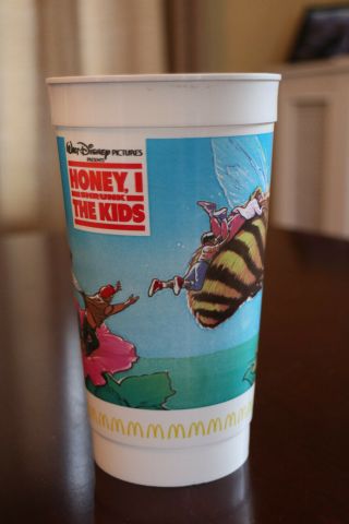 Vintage McDonald ' s Promo Cups - Dick Tracy Jurassic Park Honey I Shrunk the Kids 2