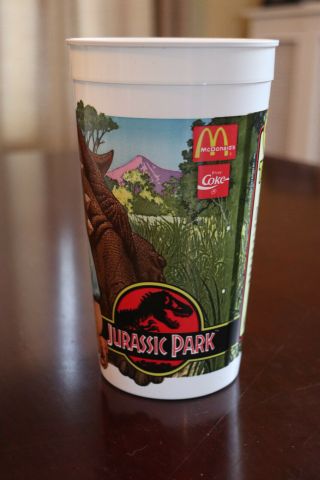 Vintage McDonald ' s Promo Cups - Dick Tracy Jurassic Park Honey I Shrunk the Kids 3