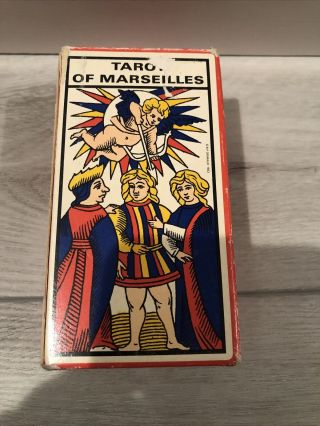 Vintage Tarot Of Marseilles By B.  P.  Grimaud Complete Set.  Made In France