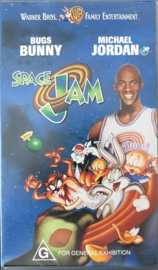 Space Jam Michael Jordan And Bugs Bunny Vhs,  1997 Vintage