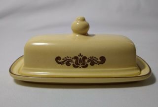 Pfaltzgraff Stoneware Covered Butter Dish 6 - 28 Made In Usa Vintage