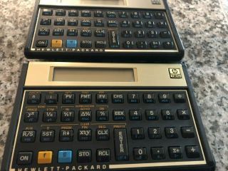 2 Vintage Hewlett Packard Hp 12c Financial Calculator