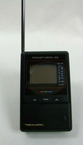 Realistic PocketVision 22 Vintage Hand Held Color Portable TV 16 - 159 2