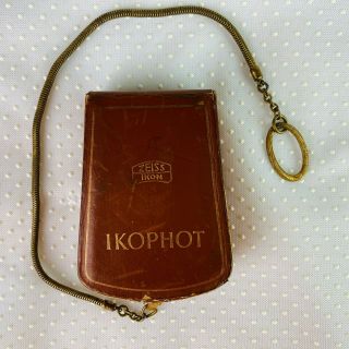Vintage Zeiss - Ikon Ikophot Selenium Exposure Light Meter Case And Chain