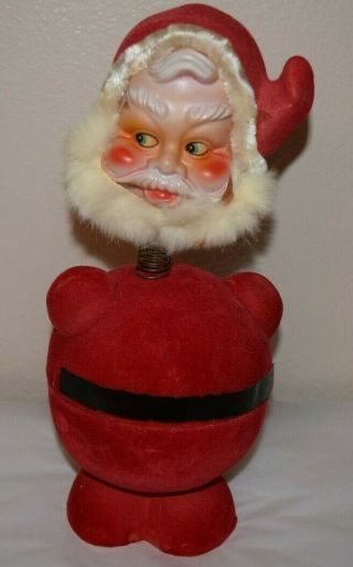 Vintage Santa Claus Candy Container - Nodder / Bobble Head - West Germany - 12 "