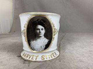 Victorian Lady Photographic Occupational Shaving Mug.