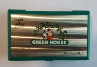 Vintage Nintendo Game And Watch Multi Screen Green House No Display Sound Only