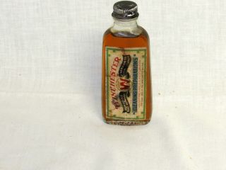 Winchester Gun Oil Bottle - - Vintage - - Early 1900 