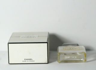 Vintage Mid Century Chanel No 5 Perfume Bottle 28 ml & Plastic Box Open Empty 3